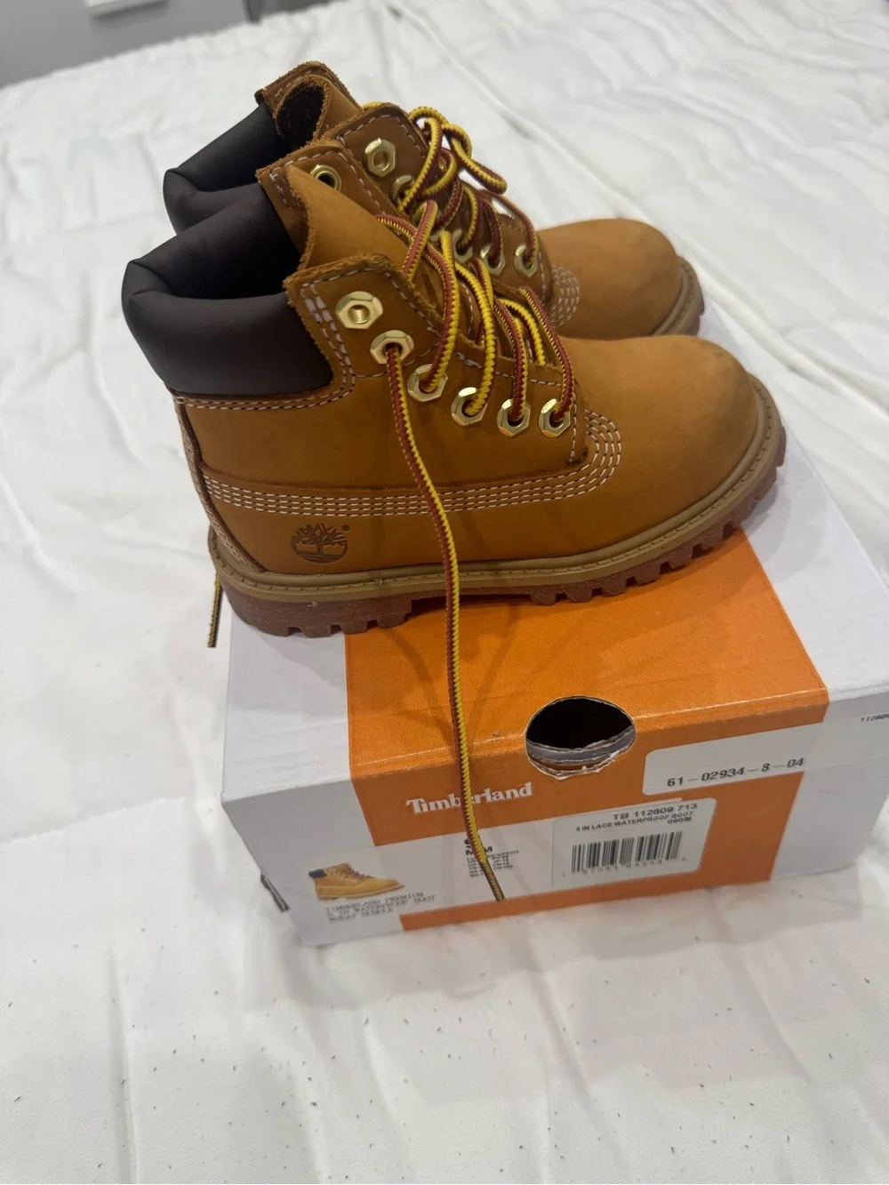 Timberland Kids Wheat Brown Lace-Up Work Boots